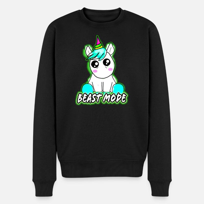 Beast mode - Männer Premium Bio Pullover - Schwarz