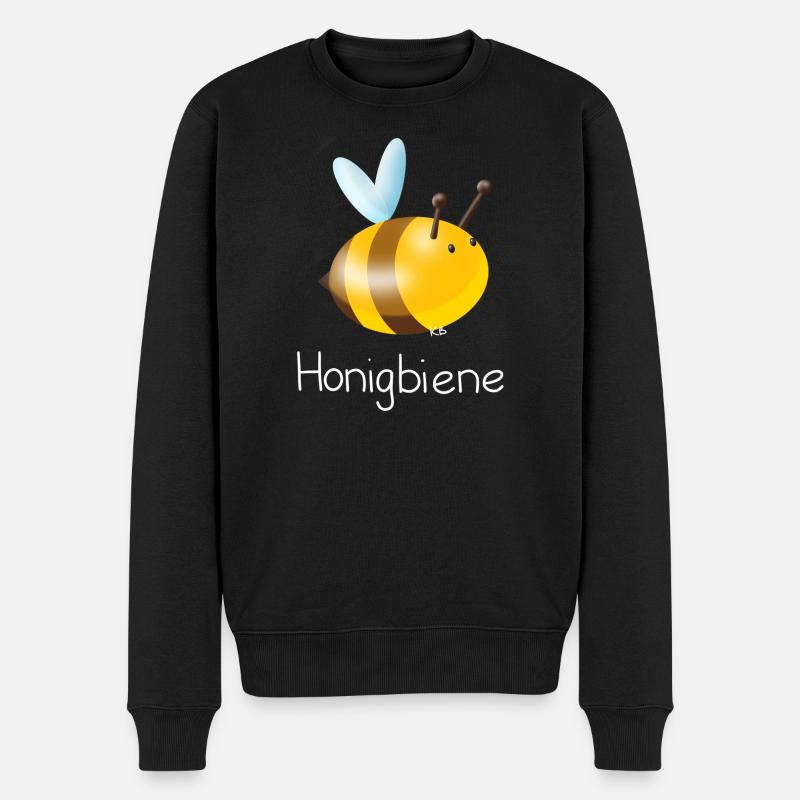 Honigbiene - Männer Premium Bio Pullover - Schwarz