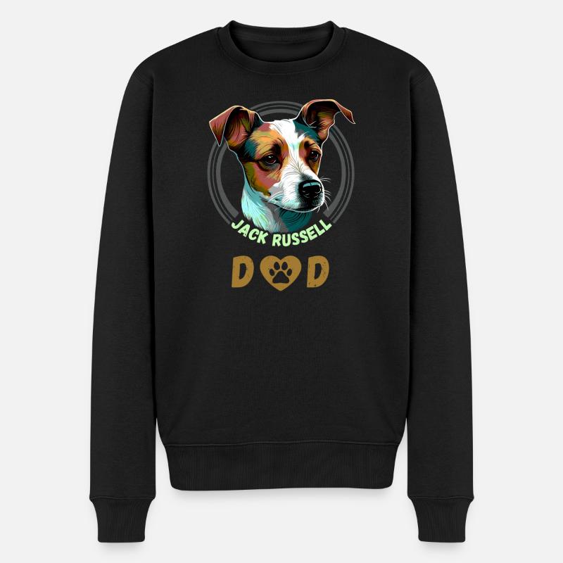 Jack Russell Dad - Pull Premium bio Homme - noir