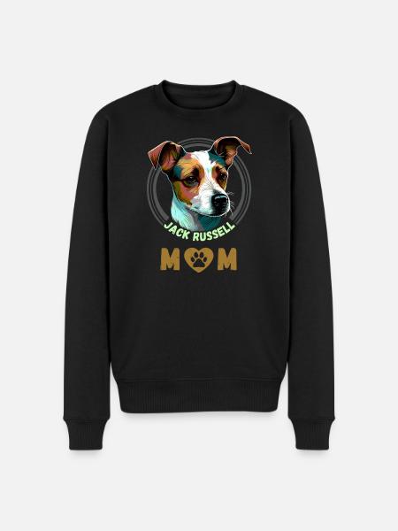 Jack Russell Mom - Men's Premium Organic Jumper - black
