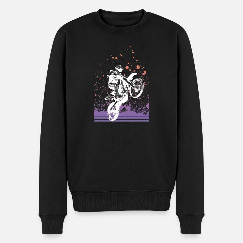 Motocross - Pull Premium bio Homme - noir