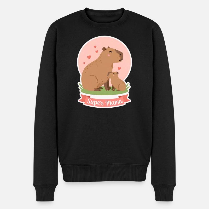 Mère Kapibara - Pull Premium bio Homme - noir