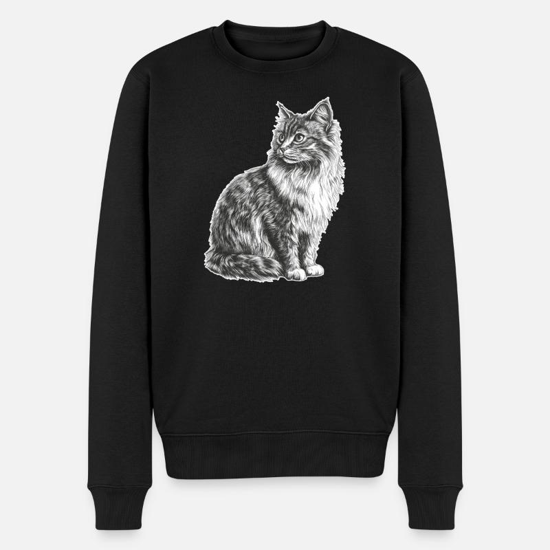 Chat - Pull Premium bio Homme - noir