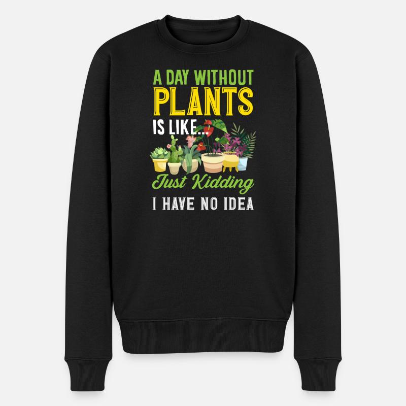 Garten- Und Pflanzenliebhaber Geschenke - Männer Premium Bio Pullover - Schwarz