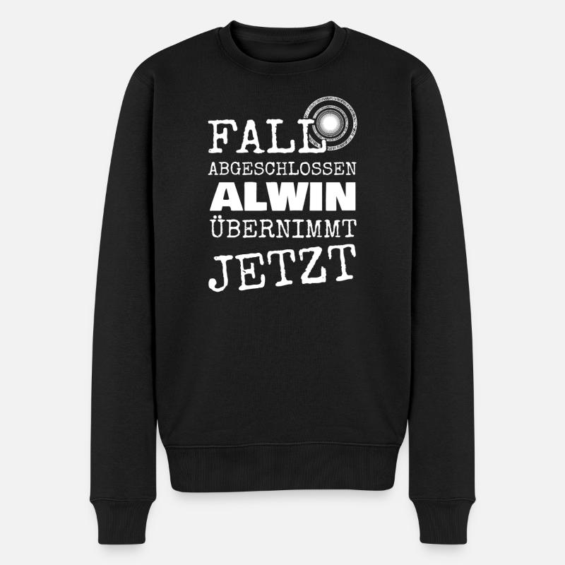 Prénom Alwin - Pull Premium bio Homme - noir