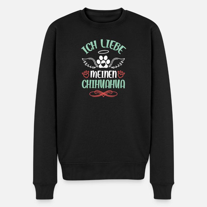 Conception des ailes d’amour Chihuahua - Pull Premium bio Homme - noir