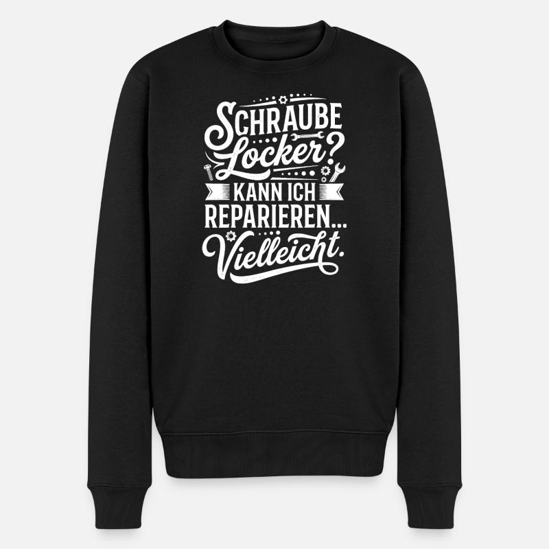 Vis desserrée ? Peut-être une réparation - Pull Premium bio Homme - noir
