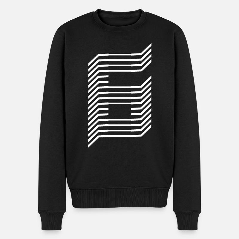 Numéro unique 6 Blanc - Pull Premium bio Homme - noir