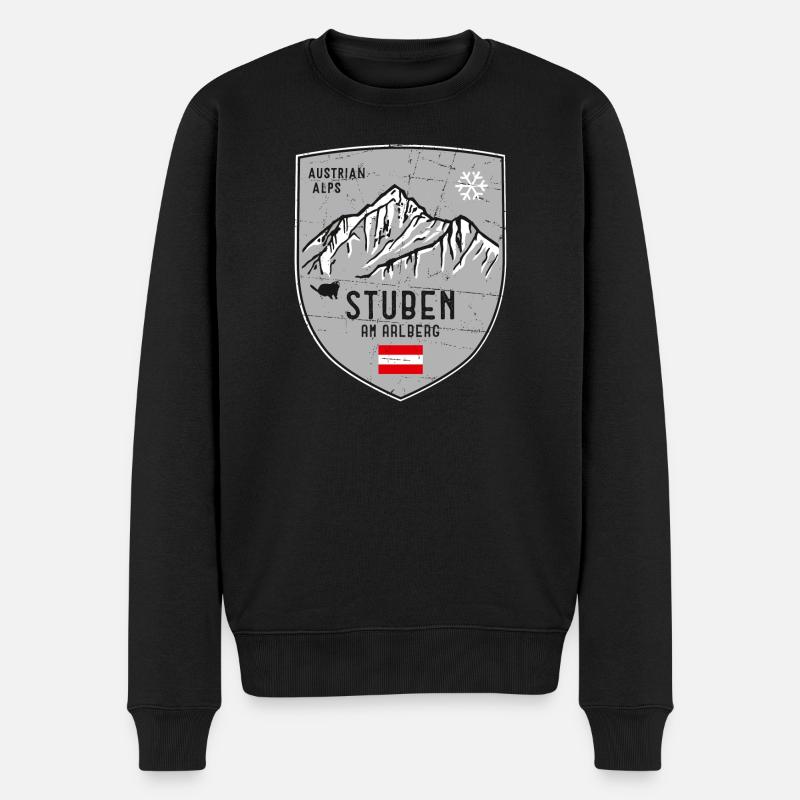 Stuben Albona Autriche Armoiries - Pull Premium bio Homme - noir