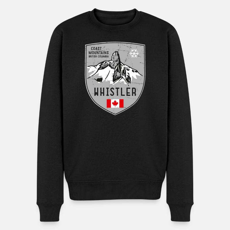 Whistler Black Tusk Kanada Wappen - Männer Premium Bio Pullover - Schwarz