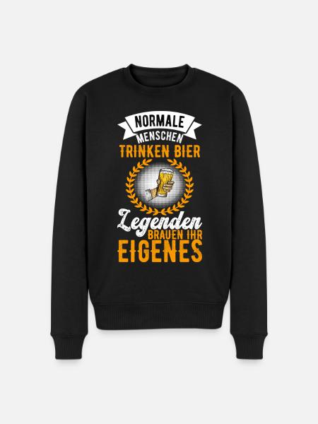 Bierbrauer Bierbrauen Bier Geschenk - Männer Premium Bio Pullover - Schwarz