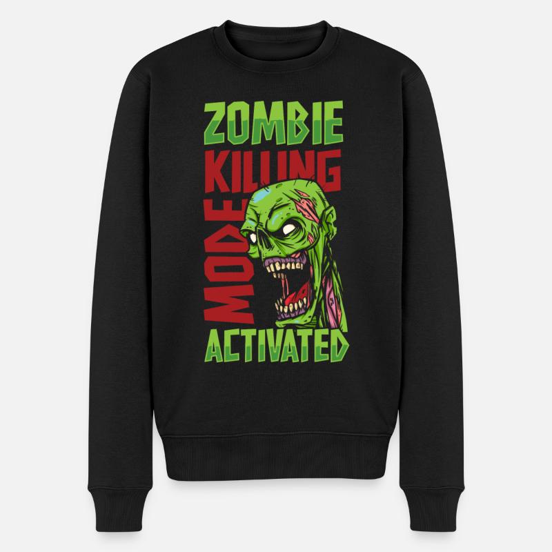 Zombie Zombies Horror - Männer Premium Bio Pullover - Schwarz