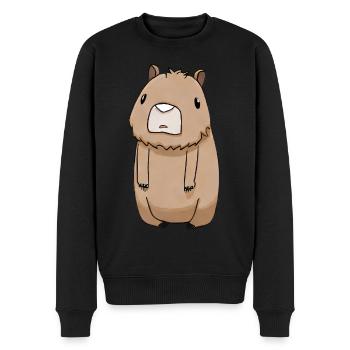 capybara - Männer Premium Bio Pullover - Schwarz - Vorne - Nico (187cm)
