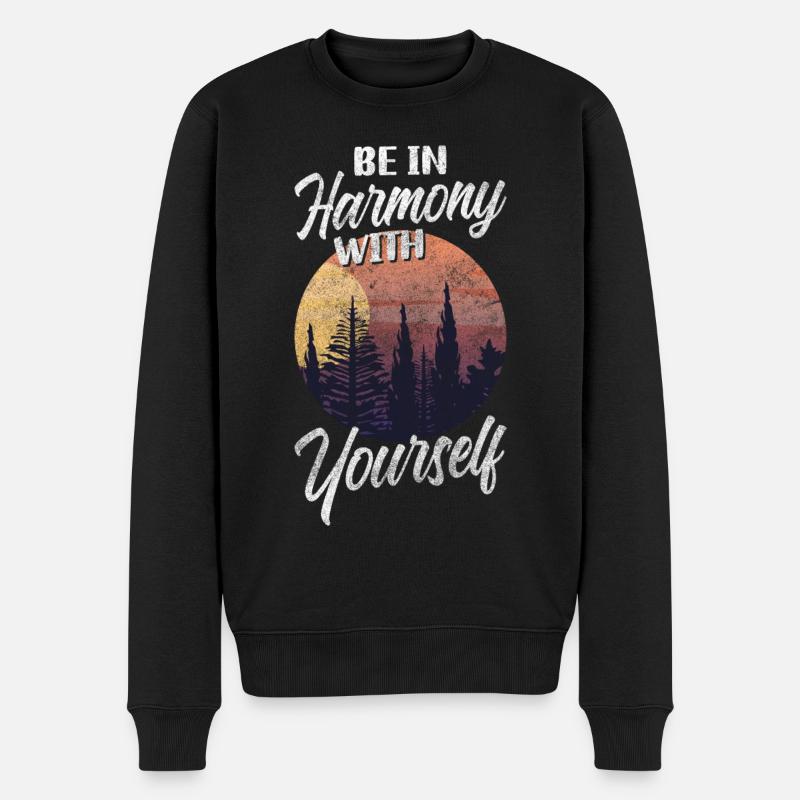 Bäume Planet - Männer Premium Bio Pullover - Schwarz