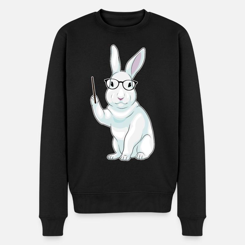 Pointeur d’enseignant lapin - Pull Premium bio Homme - noir
