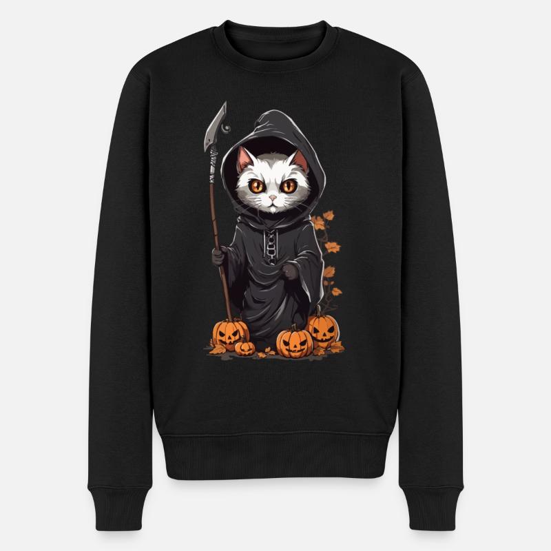Mignon Halloween Cat Druide Costume - Pull Premium bio Homme - noir