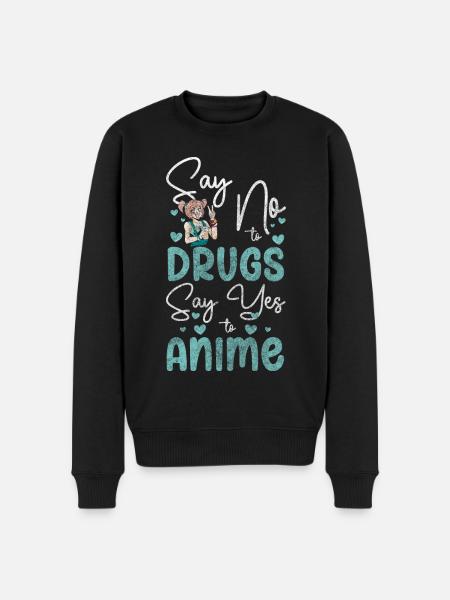 Anime Comic Senpai Waifu - Men's Premium Organic Jumper - black
