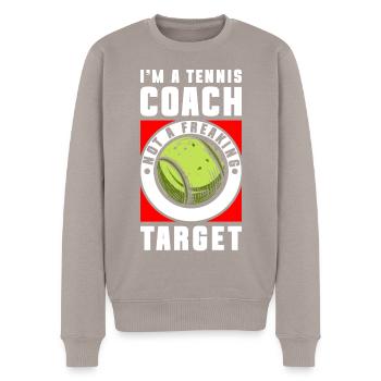 Sport Club - Pull Premium bio Homme - taupe - Devant - Nico (187cm)