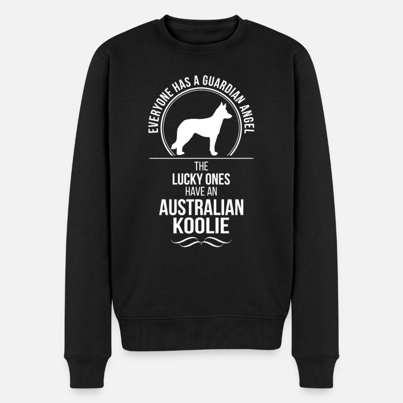 Australian Koolie Guardian Angel Hunde Wilsigns - Männer Premium Bio Pullover - Schwarz