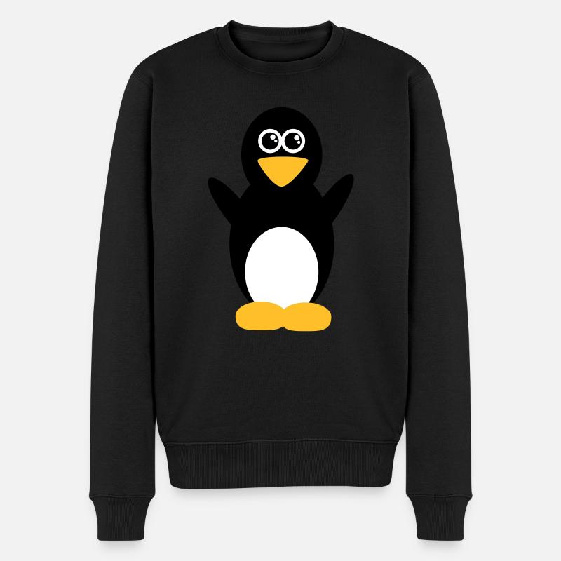 penguin - Men's Premium Organic Jumper - black
