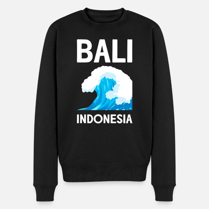Bali - Männer Premium Bio Pullover - Schwarz