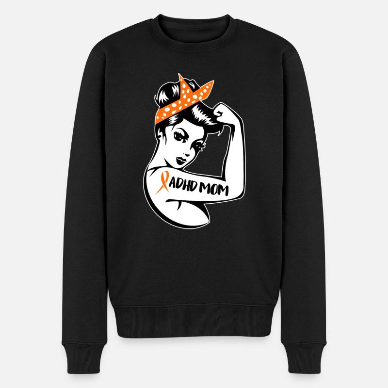 ADHS Aufmerksamkeitsstörung - Männer Premium Bio Pullover - Schwarz
