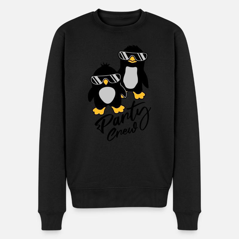 Amis de l’équipage de pingouin - Pull Premium bio Homme - noir