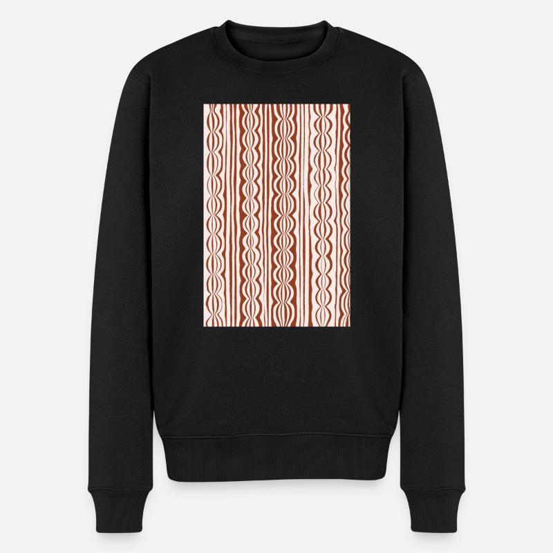 Motif de rayures simples - Pull Premium bio Homme - noir