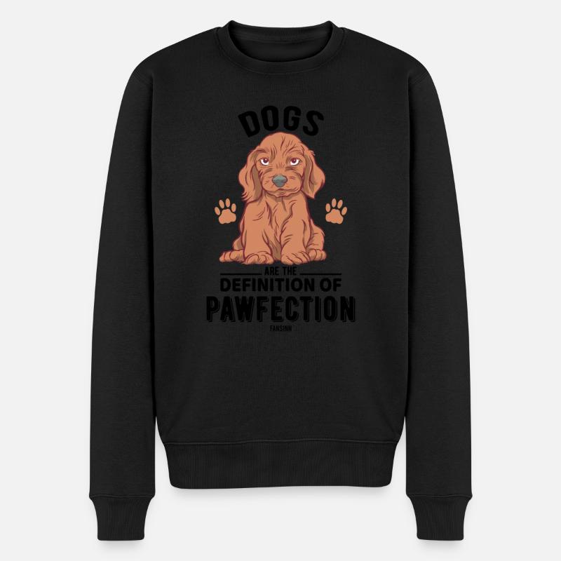 süßer Hund - Männer Premium Bio Pullover - Schwarz