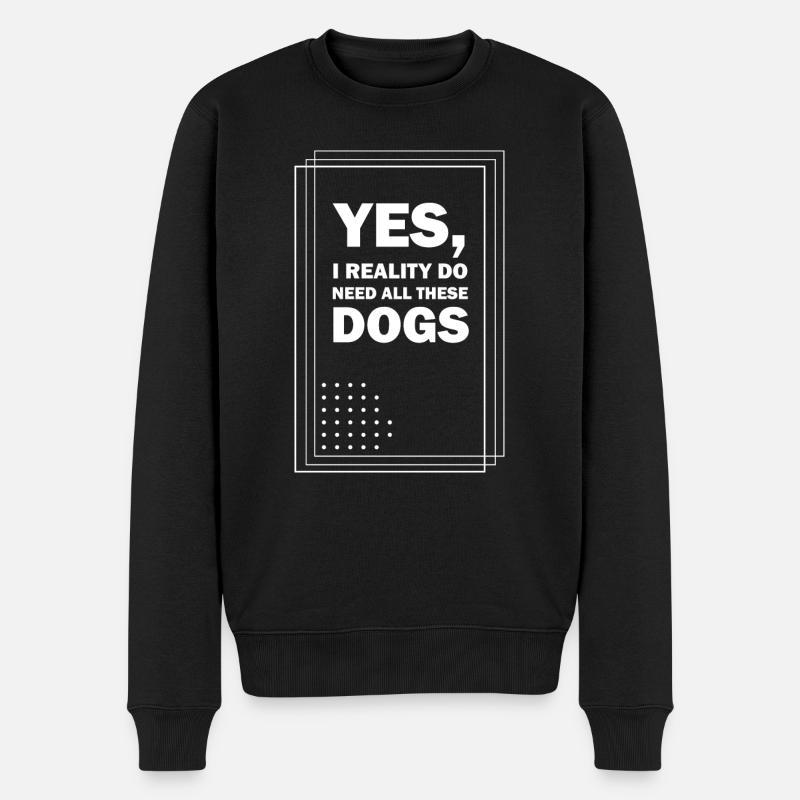 Hund Chien - Pull Premium bio Homme - noir