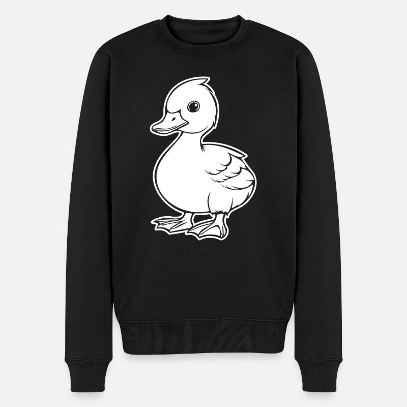 Ente Vögel Enten - Männer Premium Bio Pullover - Schwarz