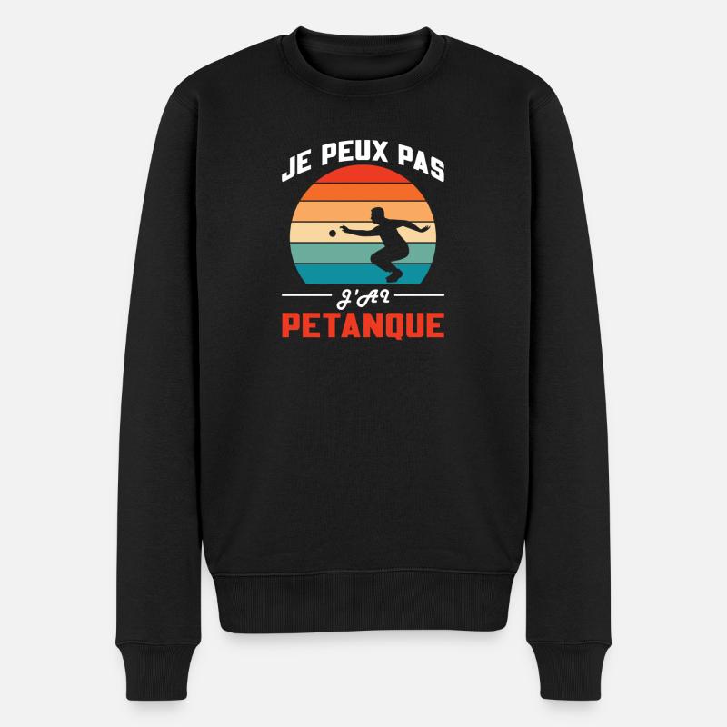 j'peux pas j'ai pétanque - Pull Premium bio Homme - noir
