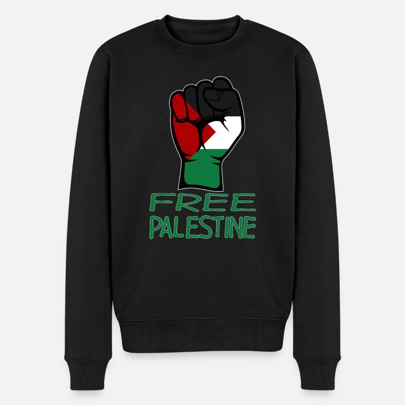 Drapeau de la Palestine gratuit Palestine vert - Pull Premium bio Homme - noir