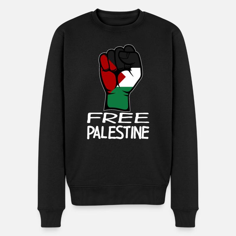 Drapeau de la Palestine libre - Pull Premium bio Homme - noir