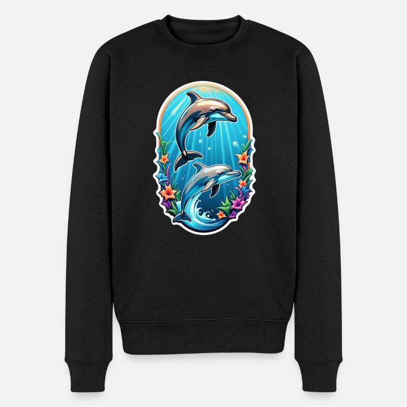 dauphin et ocean - Pull Premium bio Homme - noir