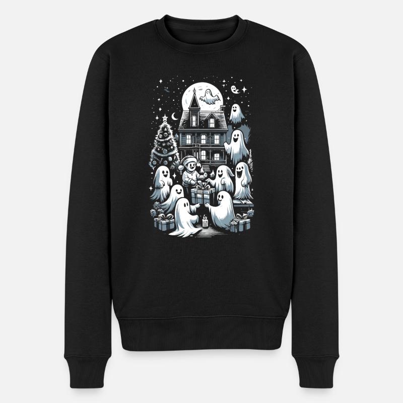 Ghostly Gift Exchange Ghostly Christmas - Men's Premium Organic Jumper - black