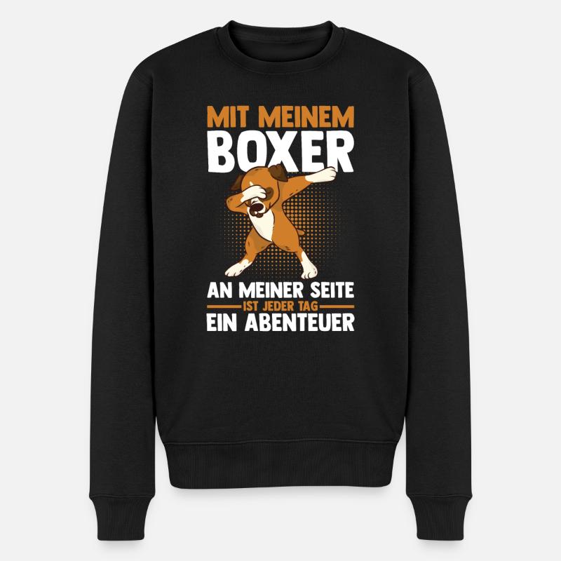 HundDeutscher Boxer - Männer Premium Bio Pullover - Schwarz