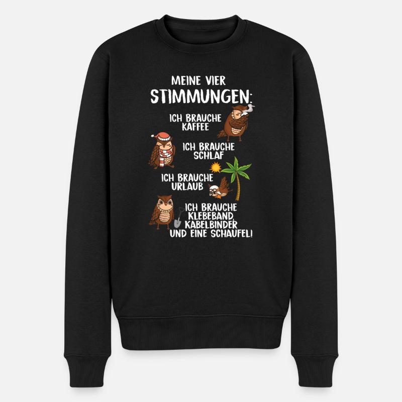 Mes quatre humeurs - Pull Premium bio Homme - noir