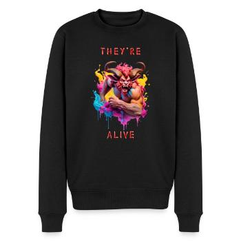 SATYRE - Pull Premium bio Homme - noir - Devant - Nico (187cm)