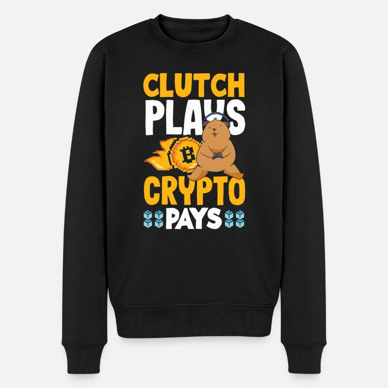 Cryptocurrency Rewards Gaming Blockchain Gamer - Männer Premium Bio Pullover - Schwarz