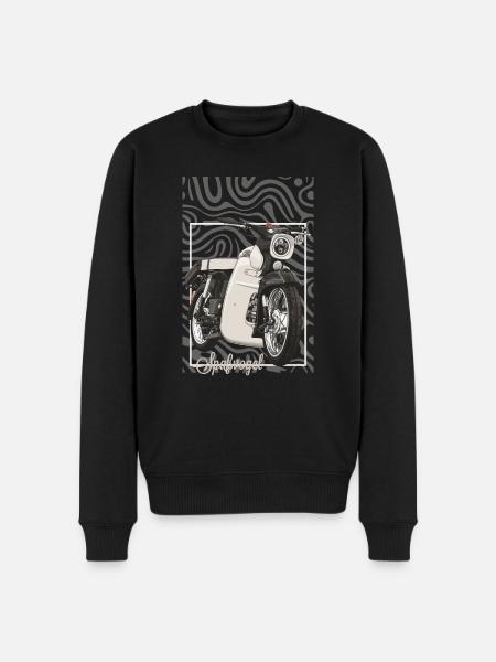 Star (beige) // Illustration - Männer Premium Bio Pullover - Schwarz