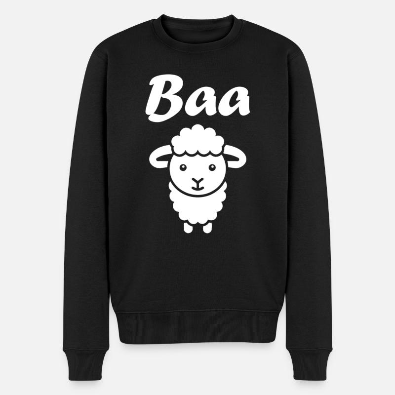 Schaf - Männer Premium Bio Pullover - Schwarz