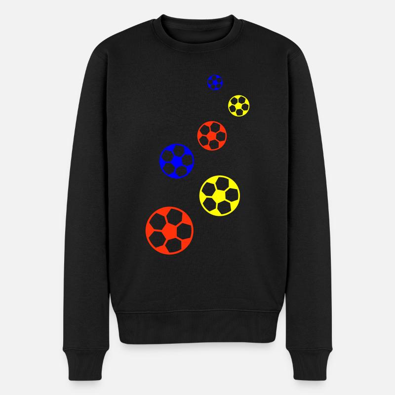 Fußball soccer - Männer Premium Bio Pullover - Schwarz