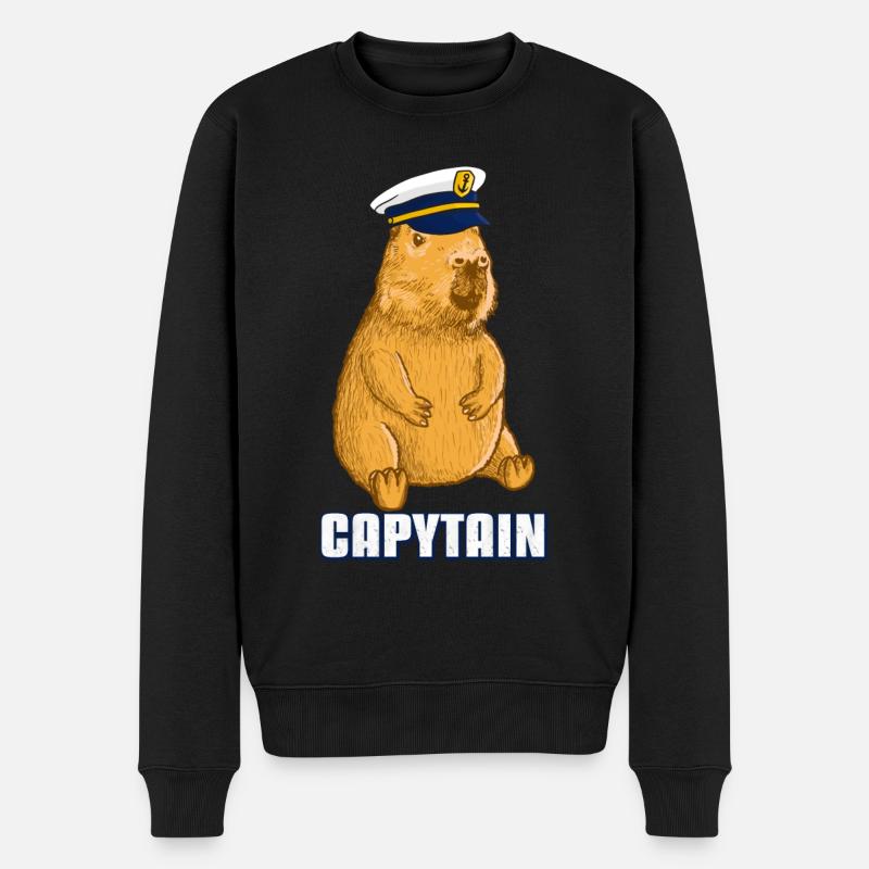 Capitaine Capybara Capytain - Pull Premium bio Homme - noir