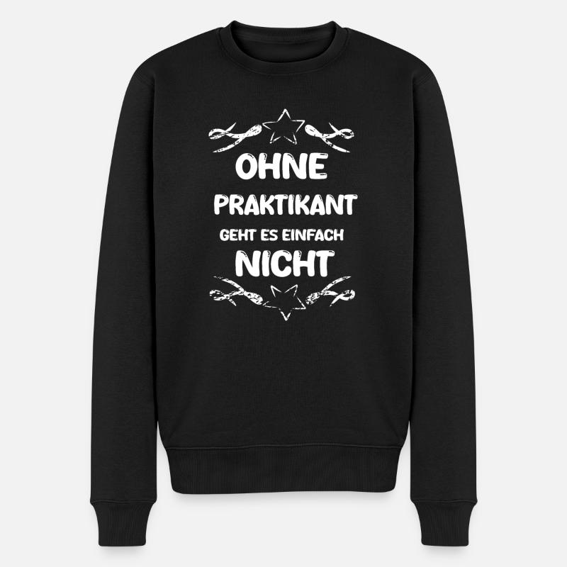 Praktikant Praktikant - Männer Premium Bio Pullover - Schwarz