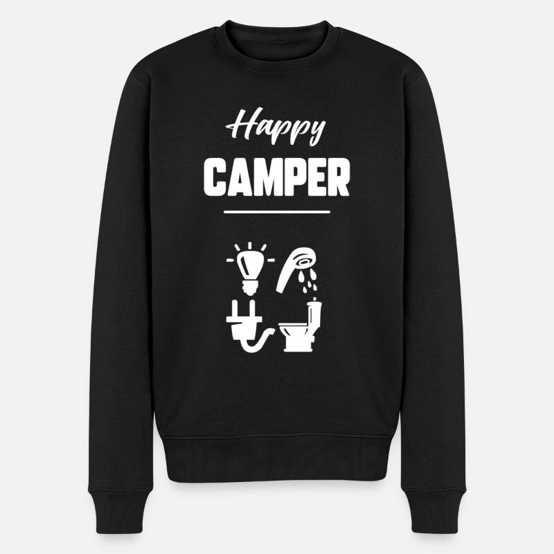 Happy camper - Pull Premium bio Homme - noir