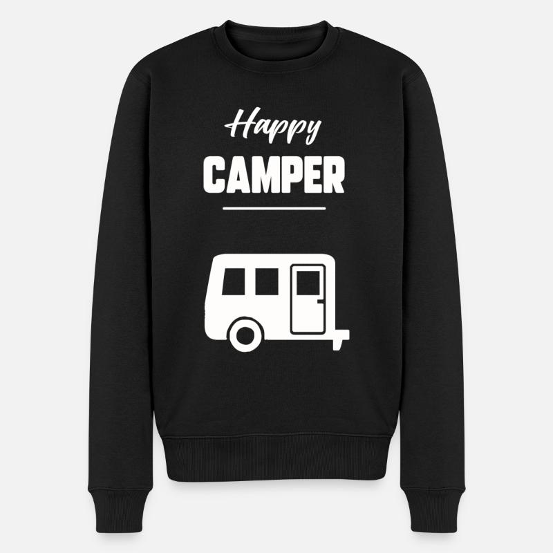 Happy camper - Pull Premium bio Homme - noir