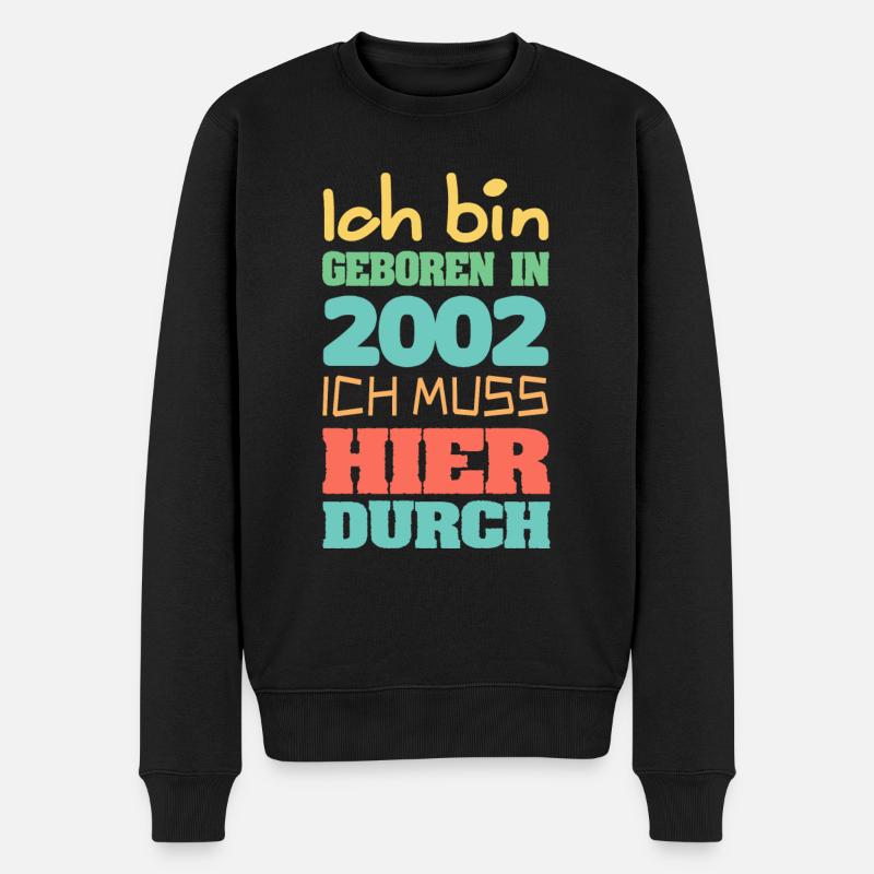 2002 - Männer Premium Bio Pullover - Schwarz