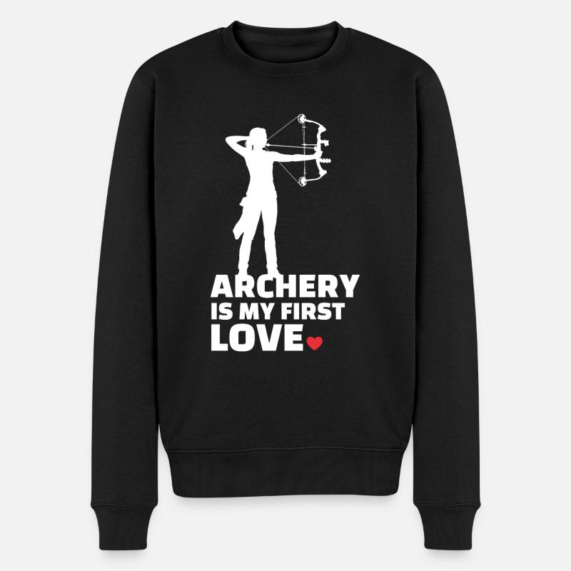 J’adore le tir à l’arc à l’arc - Pull Premium bio Homme - noir