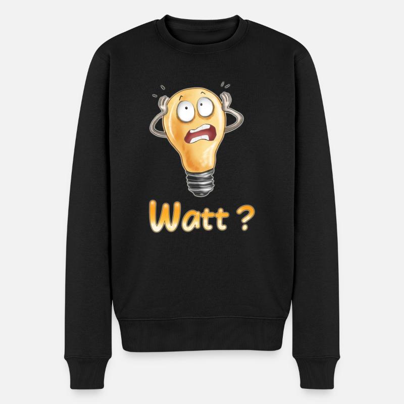 watt - Männer Premium Bio Pullover - Schwarz